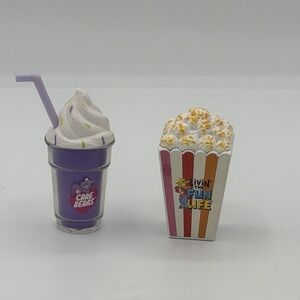 Care Bears Mini Movie Night Snack Popcorn & Milkshake 2pc, Dollhouse Cake Topper